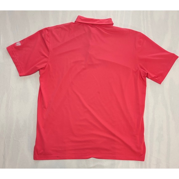 Peter Millar Polo Shirt Performance Golf Athletic Stretch Pink XL - Picture 7 of 8
